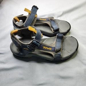 Teva Open Toe Toachi Sandals Blue Adjustible Sandal Fair Condition Size 10